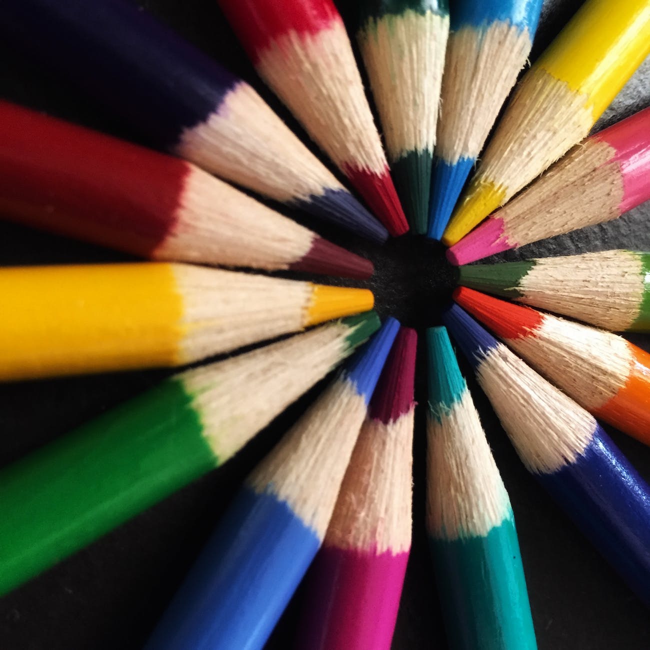 assorted pencil colors